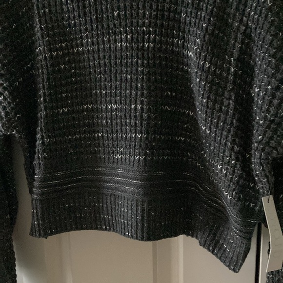 Abound women’s crop sweater gray/black large casual comfy - Picture 2 of 8